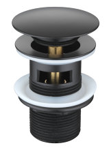 Bundventil pop-up Ø66 × 80 mm sort